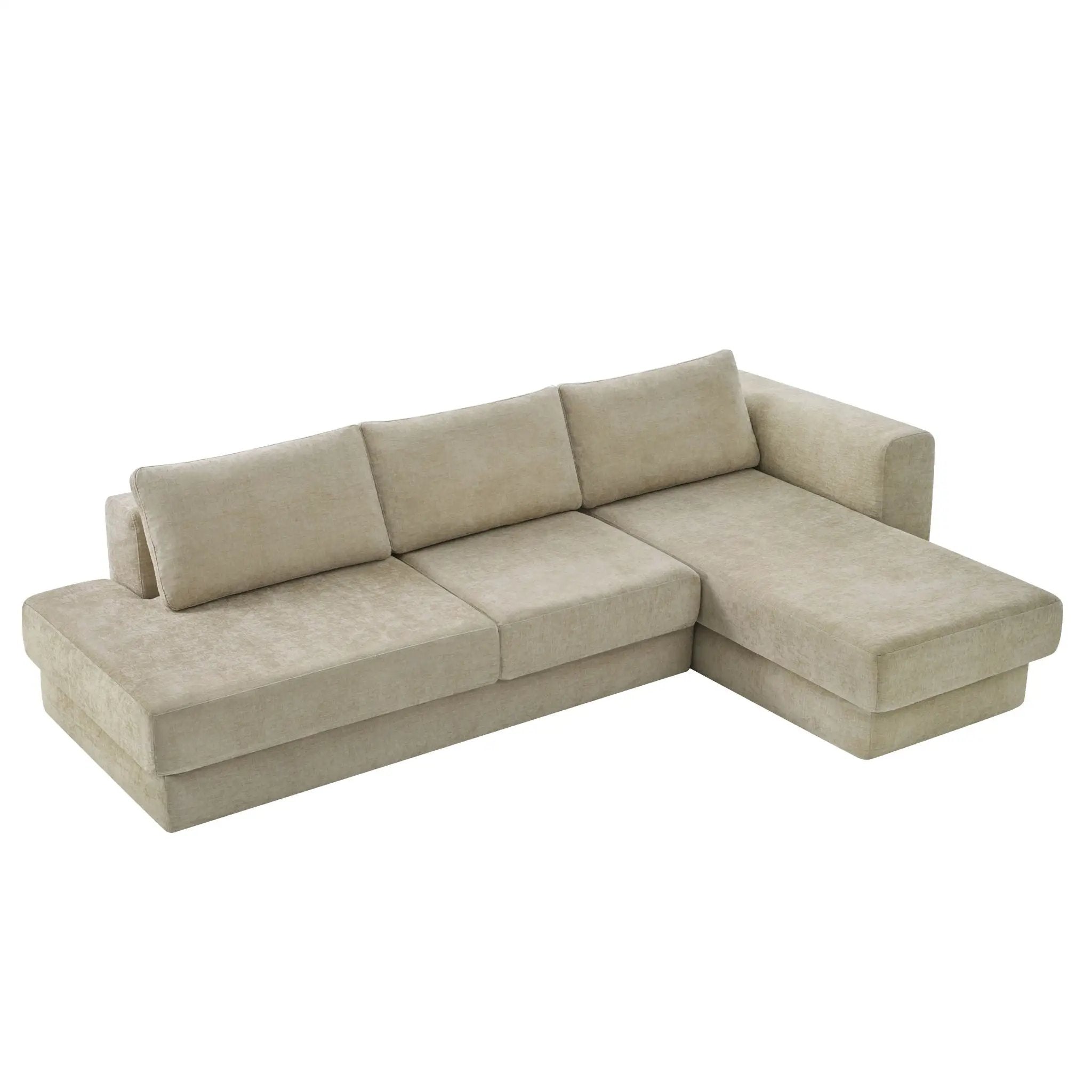 L-Shaped Modular Sofa With Double Layer Cushion by HouseOfZazla