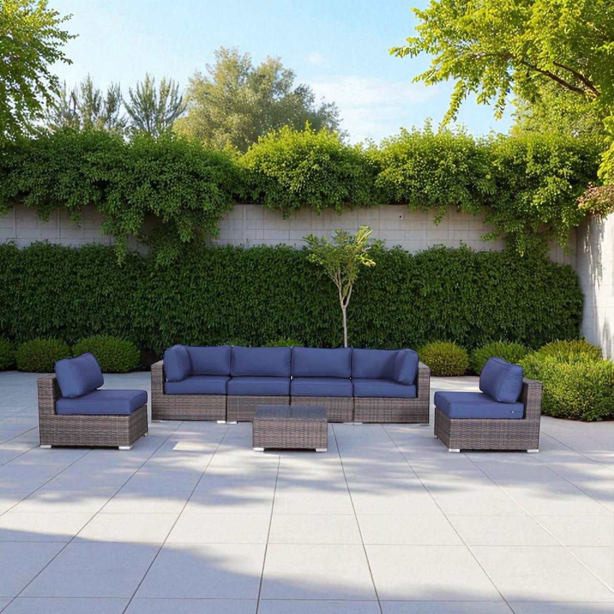 Outdoor Wicker Seating Group With Cushions, photo 18 of 38