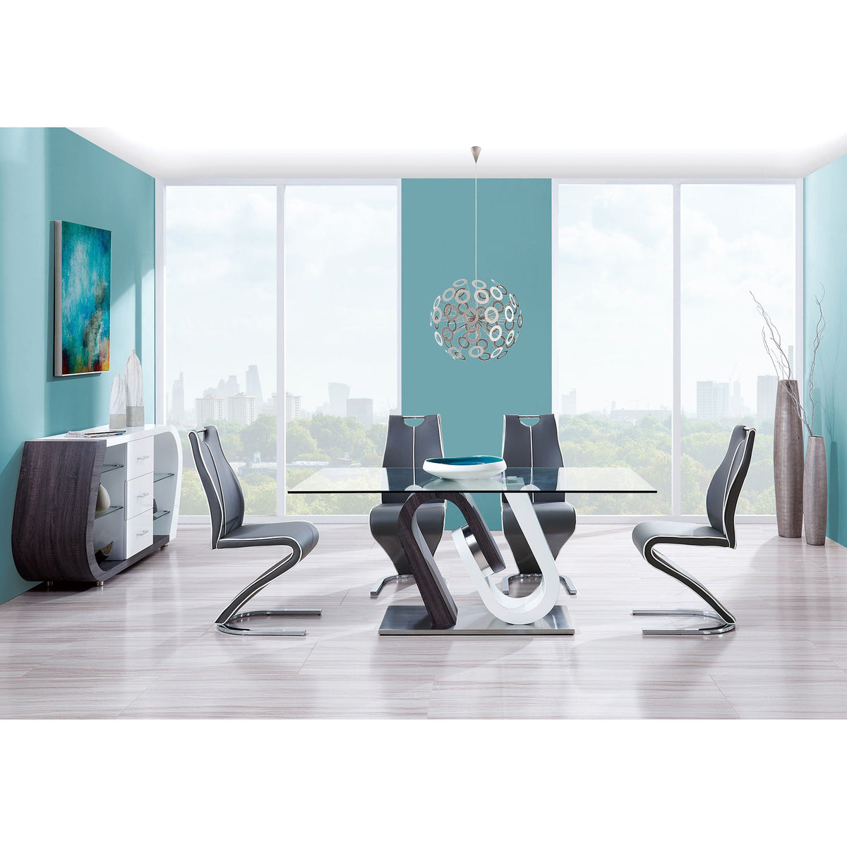 Anne Buffet with Ample Storage - White / Gray, photo 6 of 6