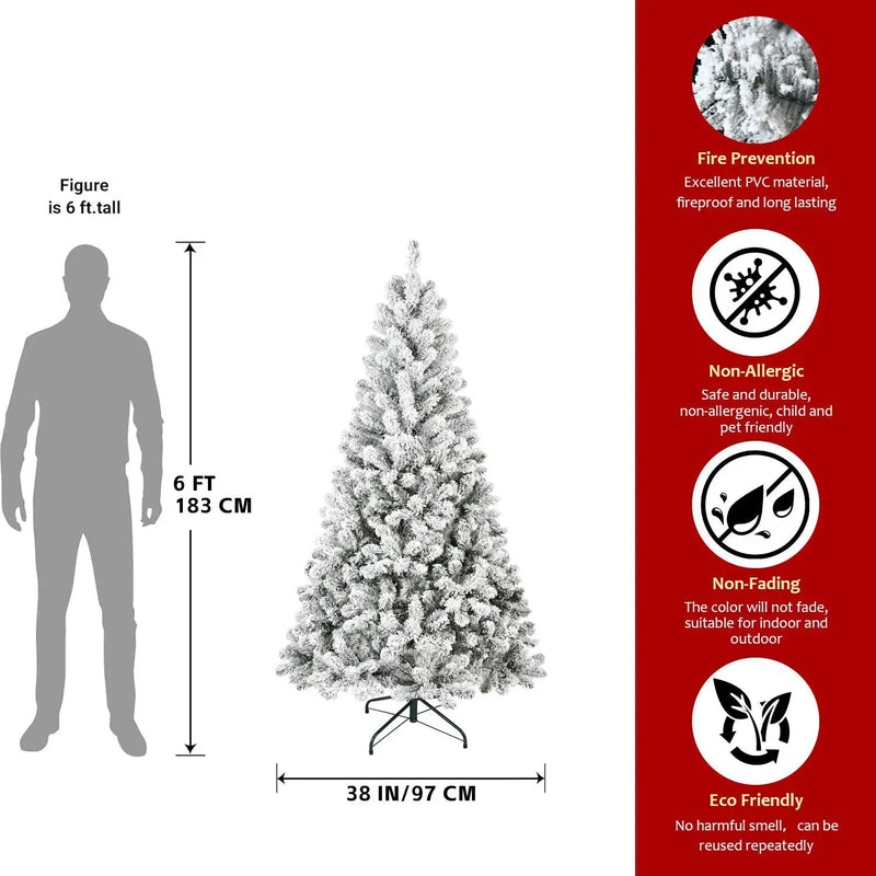 5FT Flocked Christmas Tree by HouseOfZazla