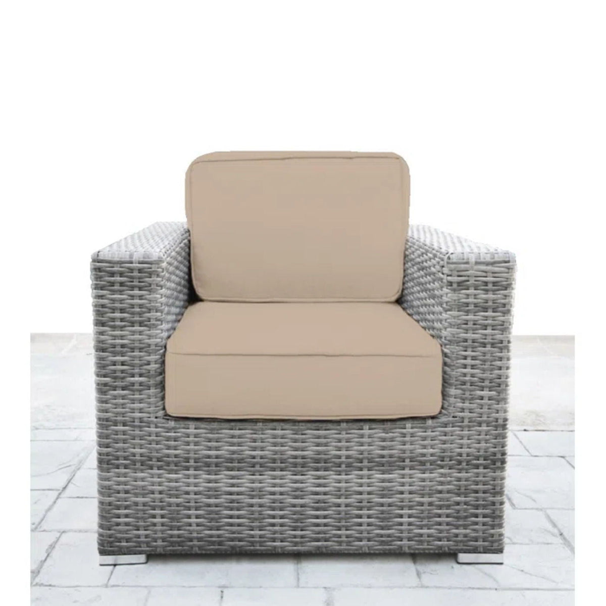 Wicker Outdoor Seating Group Set with Cushions and Table - Multiple Colors, photo 36 of 40