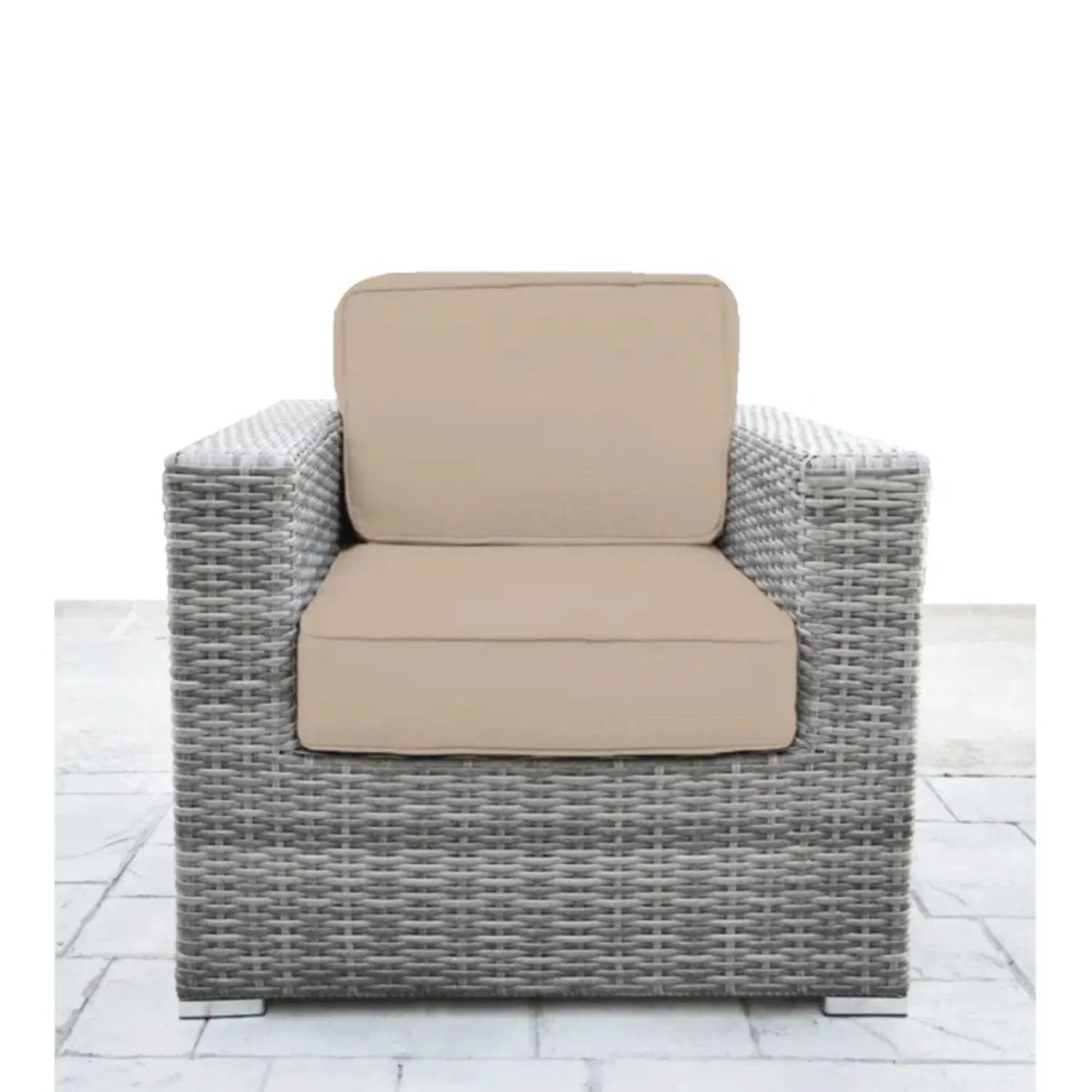 Wicker Seating Group Set With Table And Cushions by HouseOfZazla