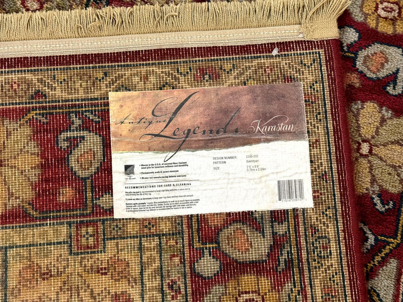 Karastan Runner Rug 2.6 x 8.6, Antique Legends Bakhtiari 2200, Vintage Wool Karastan Runner Rug, Panel Design by Jewel Rugs
