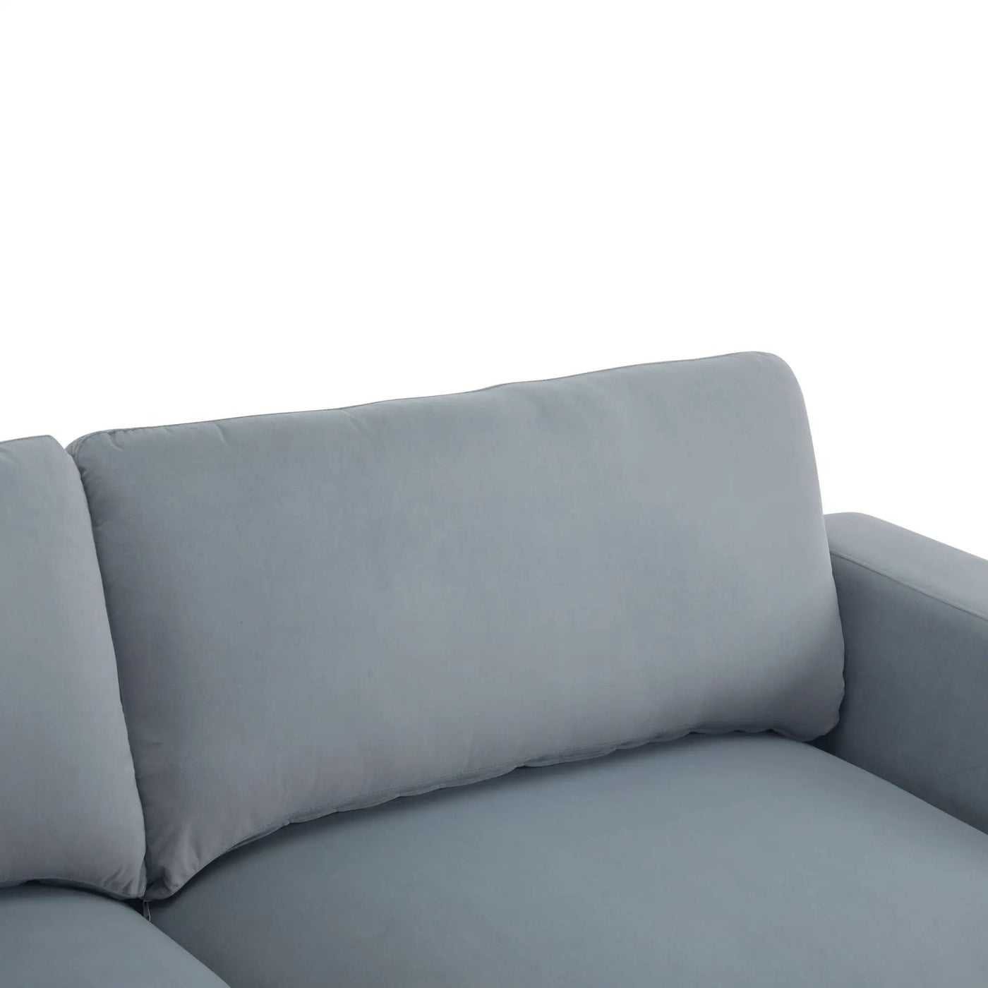 Modern Square Arm Sofa With Soft Fabric Upholstery, Deep Cushions by HouseOfZazla