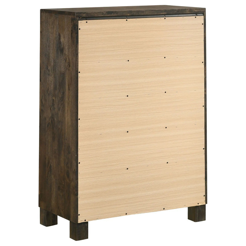Woodmont 5-drawer Bedroom Chest Rustic Golden Brown by Unique Piece Furniture