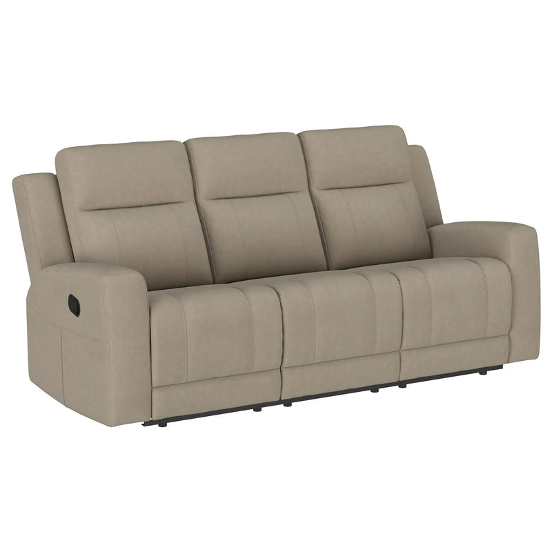 Brentwood 2-piece Upholstered Reclining Sofa Set Taupe by Unique Piece Furniture