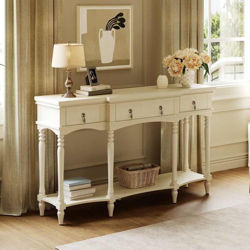 Retro Console Table With 3 Soft Close Drawers by HouseOfZazla