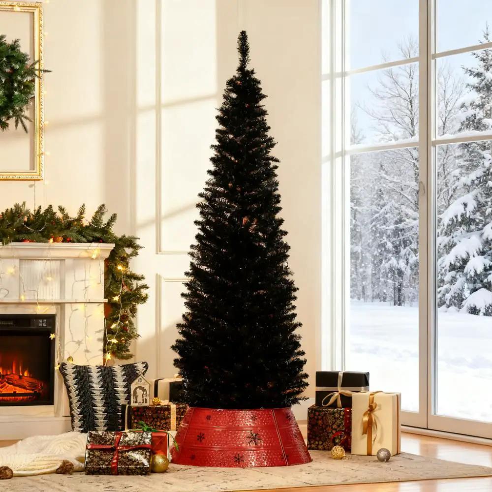 Slim Xmas Tree with Realistic Branch Tips and Plastic Stand by HouseOfZazla