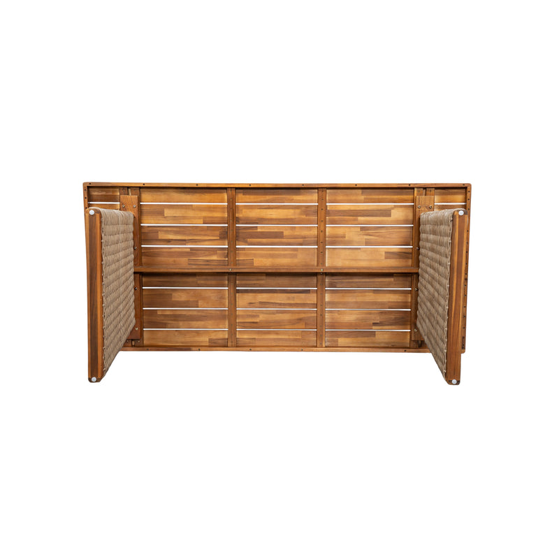 Outdoor Acacia Wood Dining Table, Teak Finish by HouseOfZazla