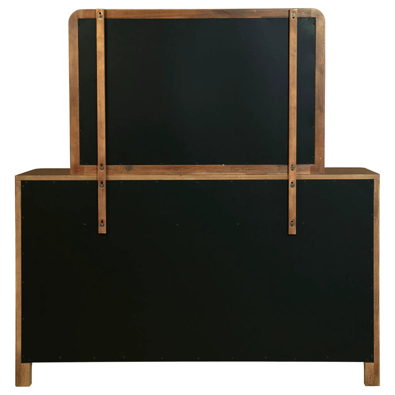 Maderia 8-drawer Dresser and Mirror Walnut by Unique Piece Furniture