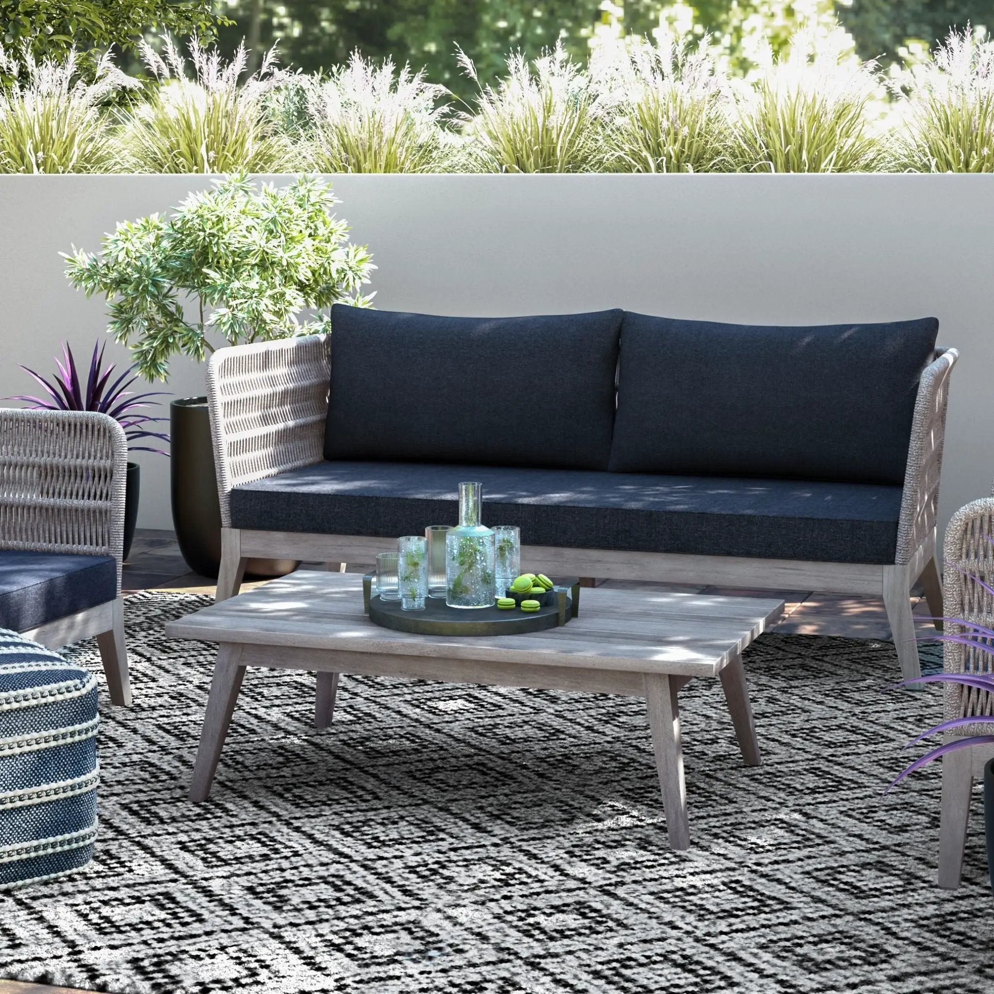 Santiago - Outdoor Sofa - Slate Gray by HouseOfZazla