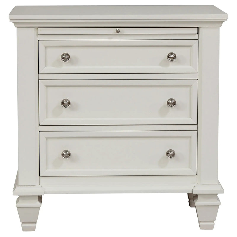 Sandy Beach 4-piece Eastern King Bedroom Set Cream White by Unique Piece Furniture