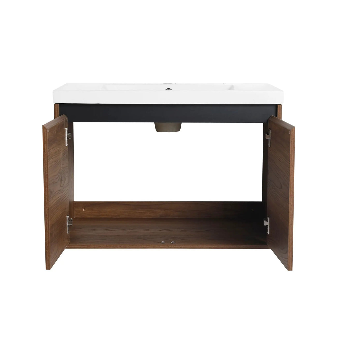 Bathroom Vanity Set With Resin Countertop Sink And 2 Doors, Engineered Wood by HouseOfZazla