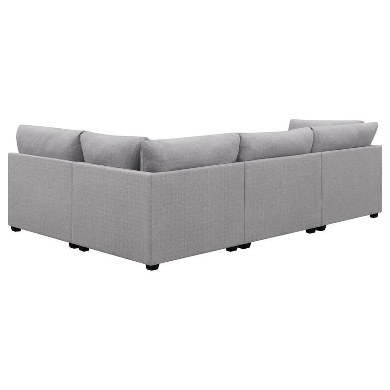 Cambria 4-piece Upholstered Modular Sectional Sofa Grey by Unique Piece Furniture