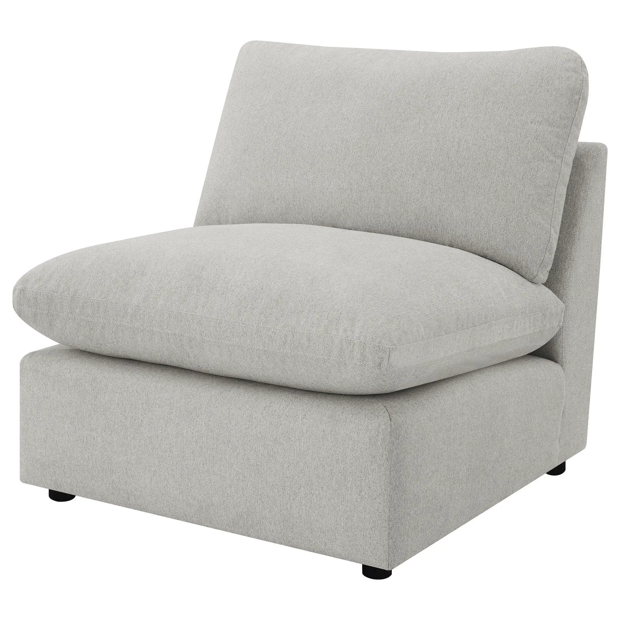 Collins Modular Armless Chair Grey by Unique Piece Furniture