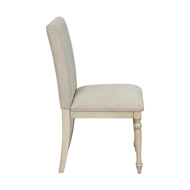 Fiona - Upholstered Dining Chair With Turned Legs (Set of 2) - Light Gray by HouseOfZazla