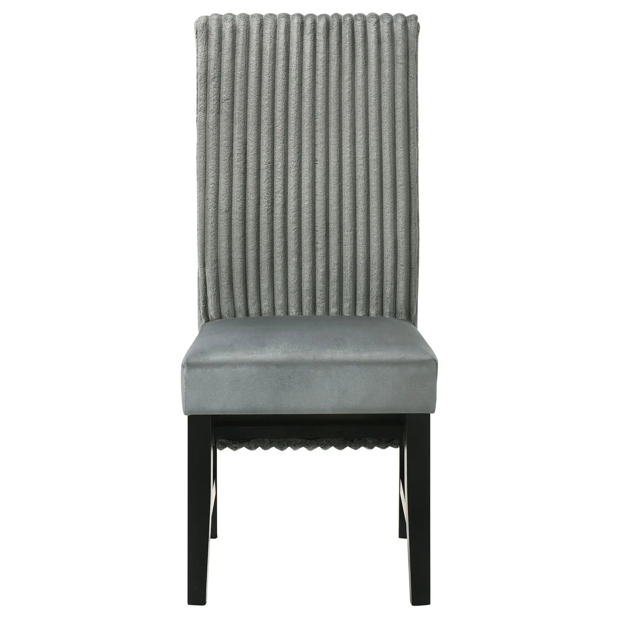 Barrand Upholstered Dining Side Chair Grey (Set of 2) by Unique Piece Furniture