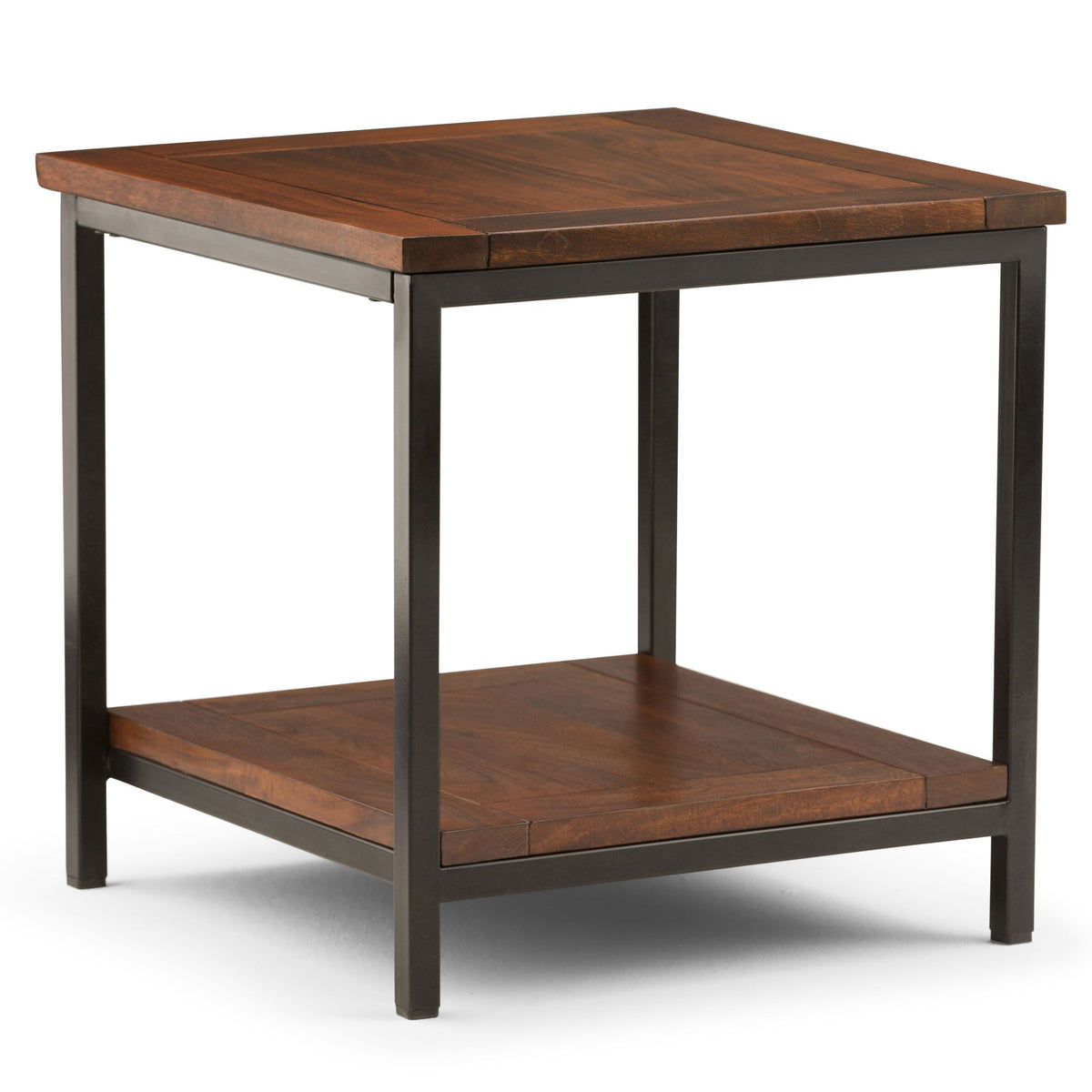 Handcrafted Mango Wood Coffee Table with Metal Frame - Light Brown or Dark Brown, photo 4 of 25