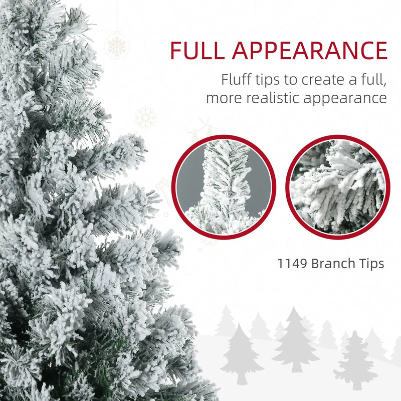 HOMCOM 7.5ft Tall Prelit Artificial Christmas Tree by HouseOfZazla