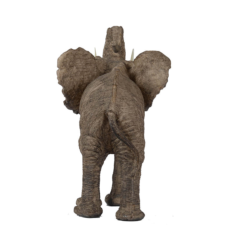Polyresin Elephant Accent Decorative Object with Trumpeting Design - Black/Polyresin, photo 4 of 9