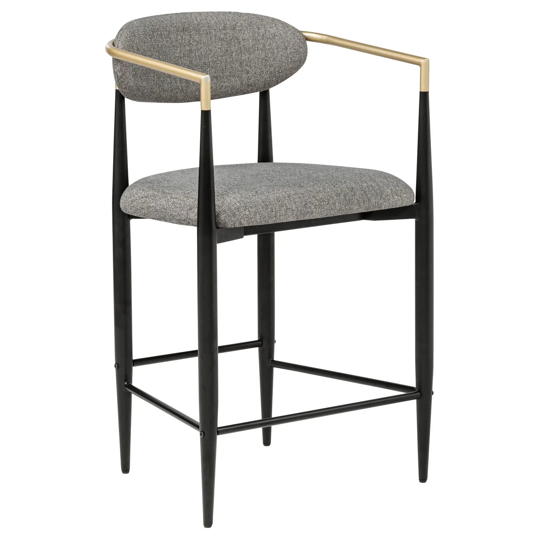 Tina Fabric Upholstered Counter Chair Dark Grey (Set of 2) by Unique Piece Furniture