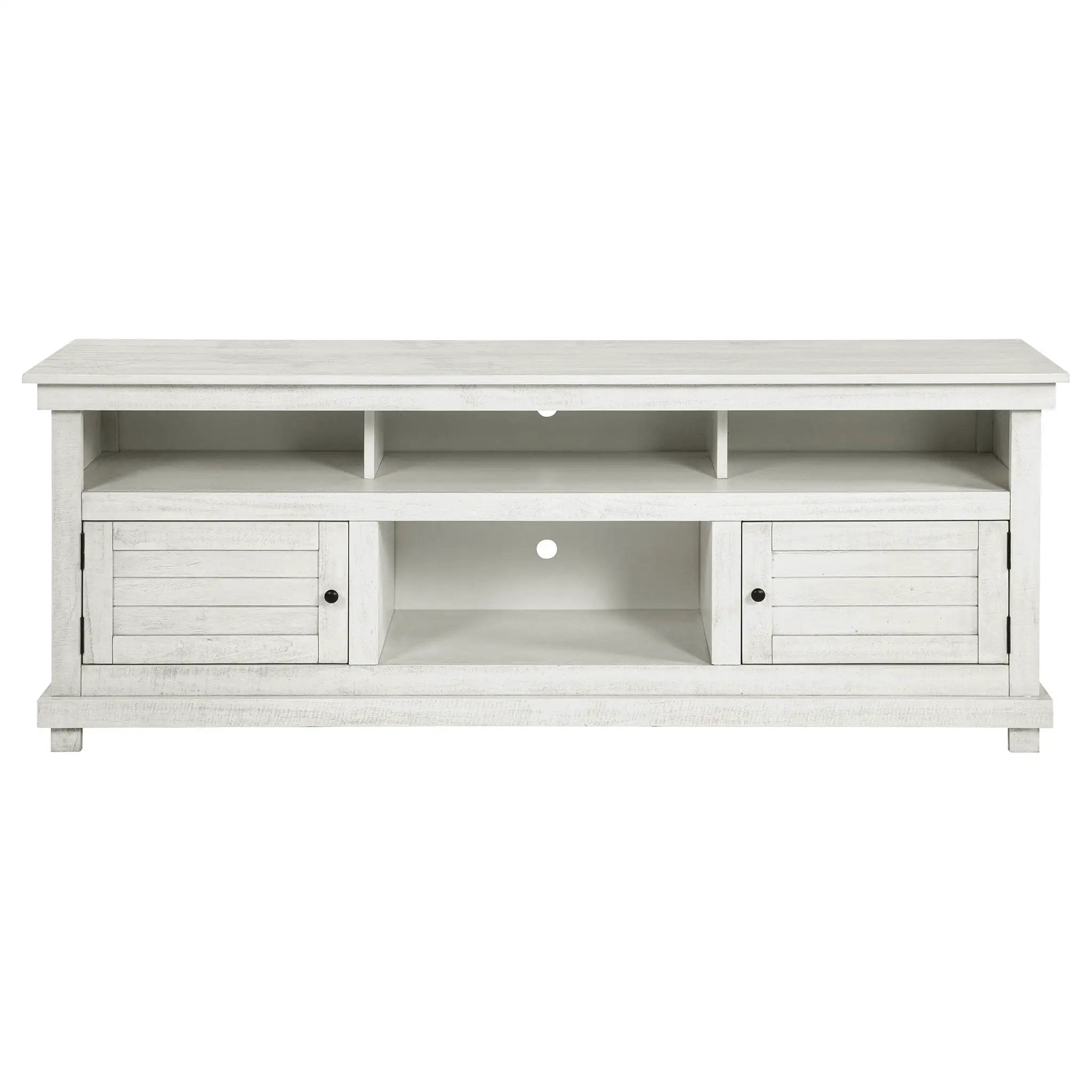 Payne 70-inch TV Stand Media Console Distressed White by Unique Piece Furniture