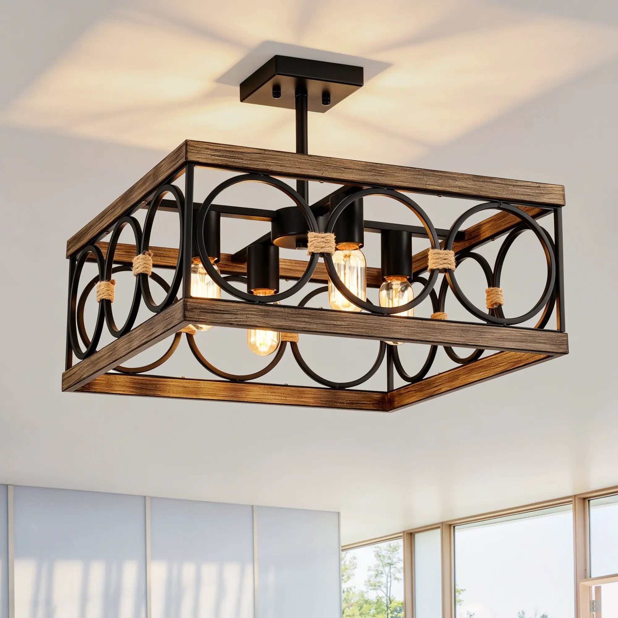 4-Light Square Kitchen Island Lights by HouseOfZazla