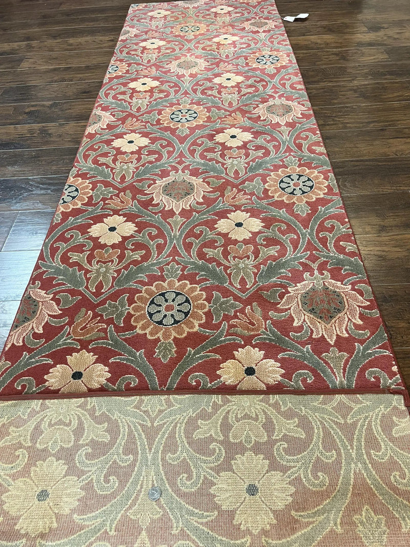 Runner Rug 3 x 14.7, Long Hallway Rug, Wool, Power Loomed, Contemporary, Floral by Jewel Rugs
