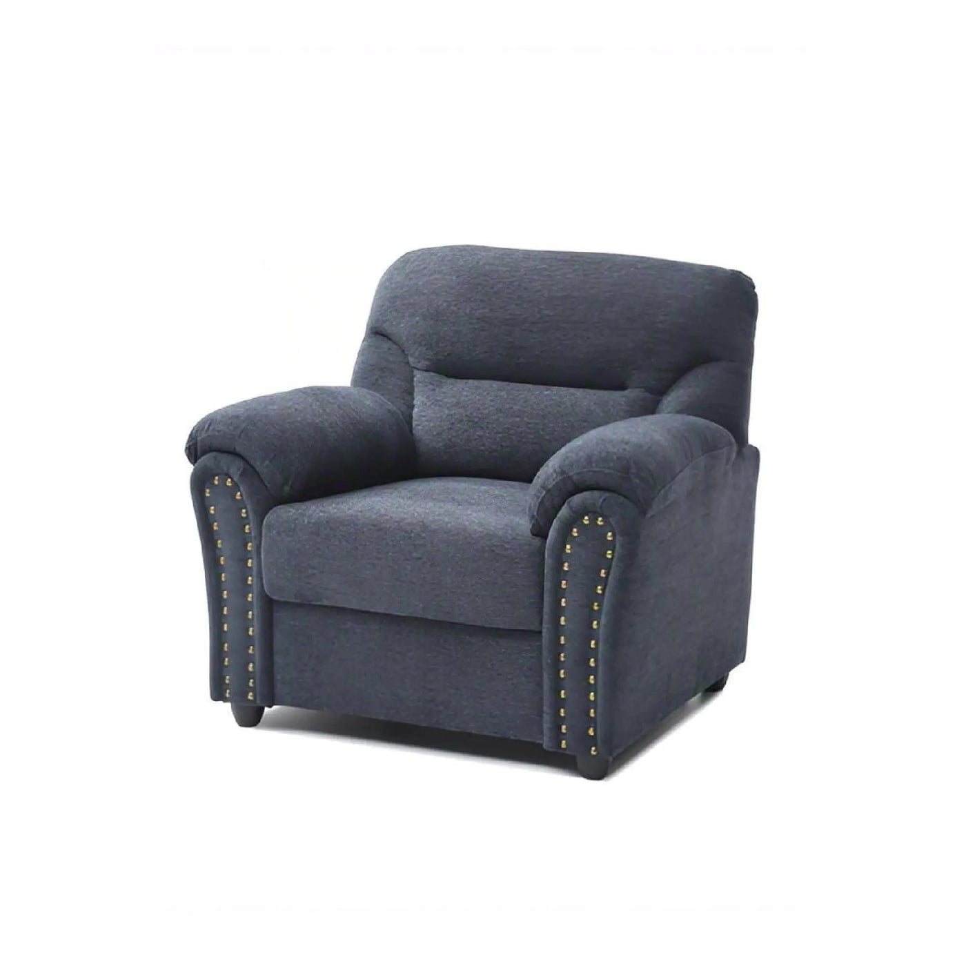 Hamilton - Chair With Hand Applied Nailhead Trim And Pillow Top Arm Cushions by HouseOfZazla