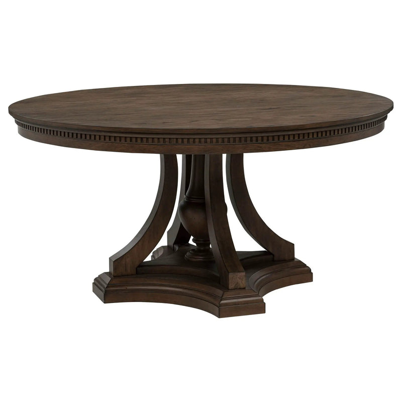 Ridgewell 5-piece Round Pedestal Dining Set Dark Oak by Unique Piece Furniture