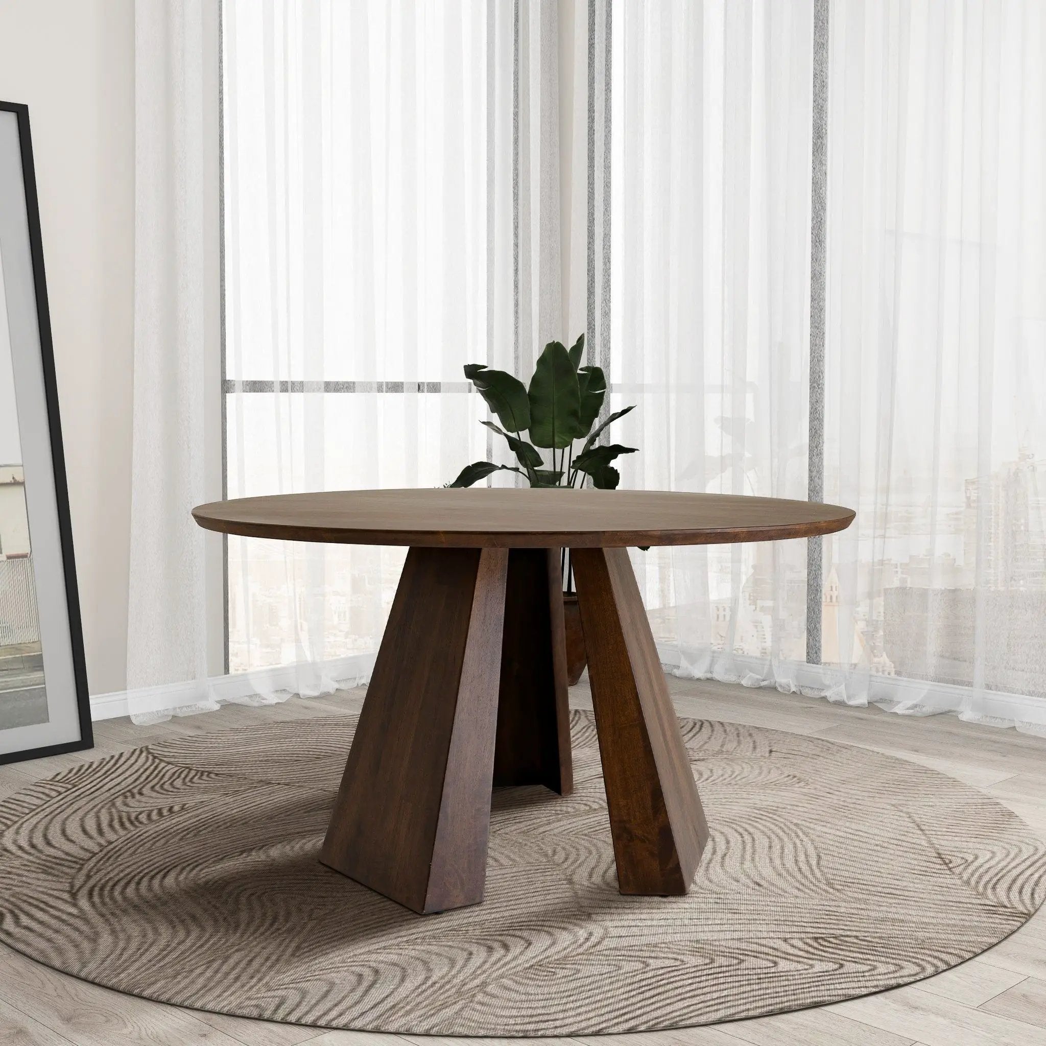 Bolton - Round Dining Table - Walnut by Unique Piece Furniture