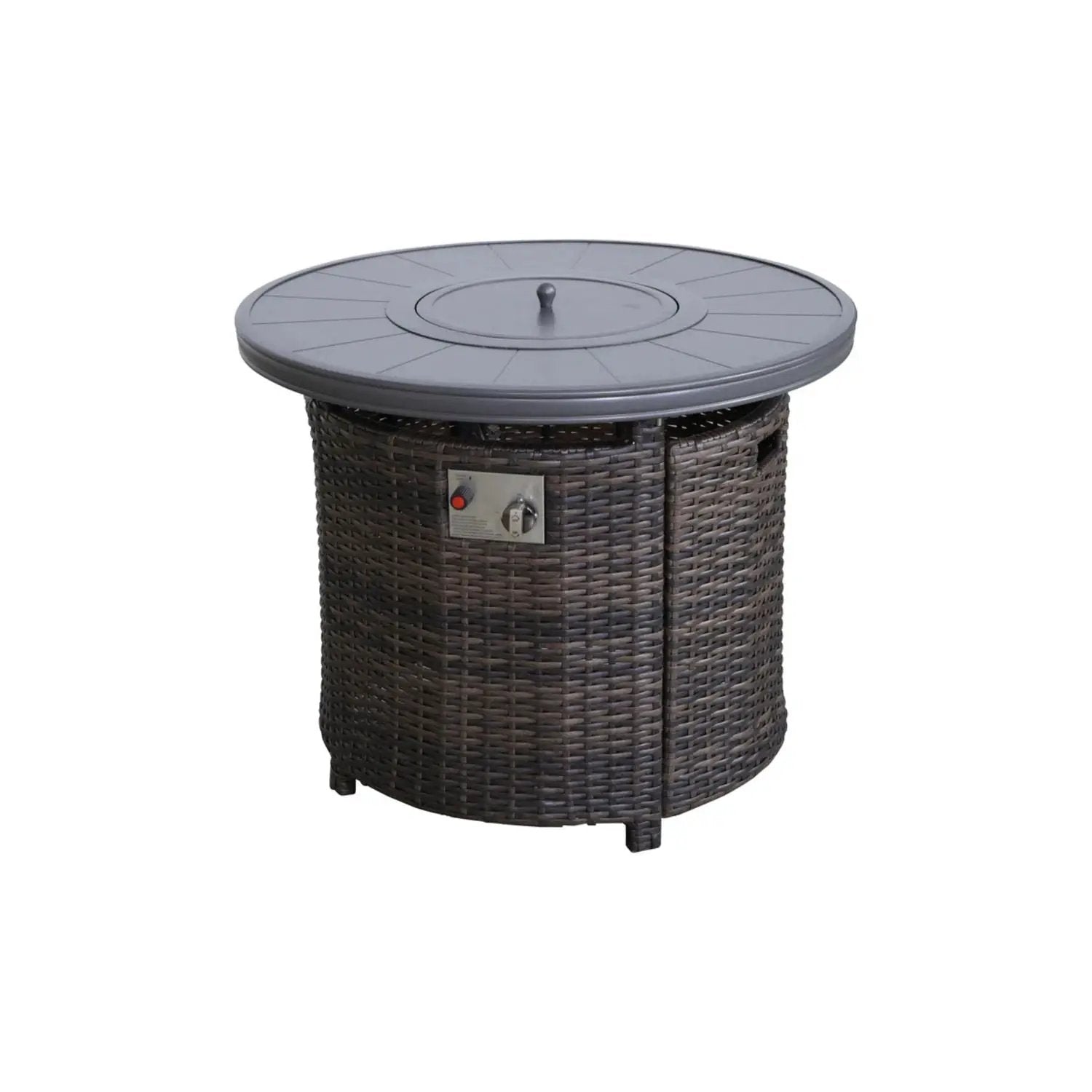 Outdoor Fire Pit Table With Lid - Espresso by HouseOfZazla