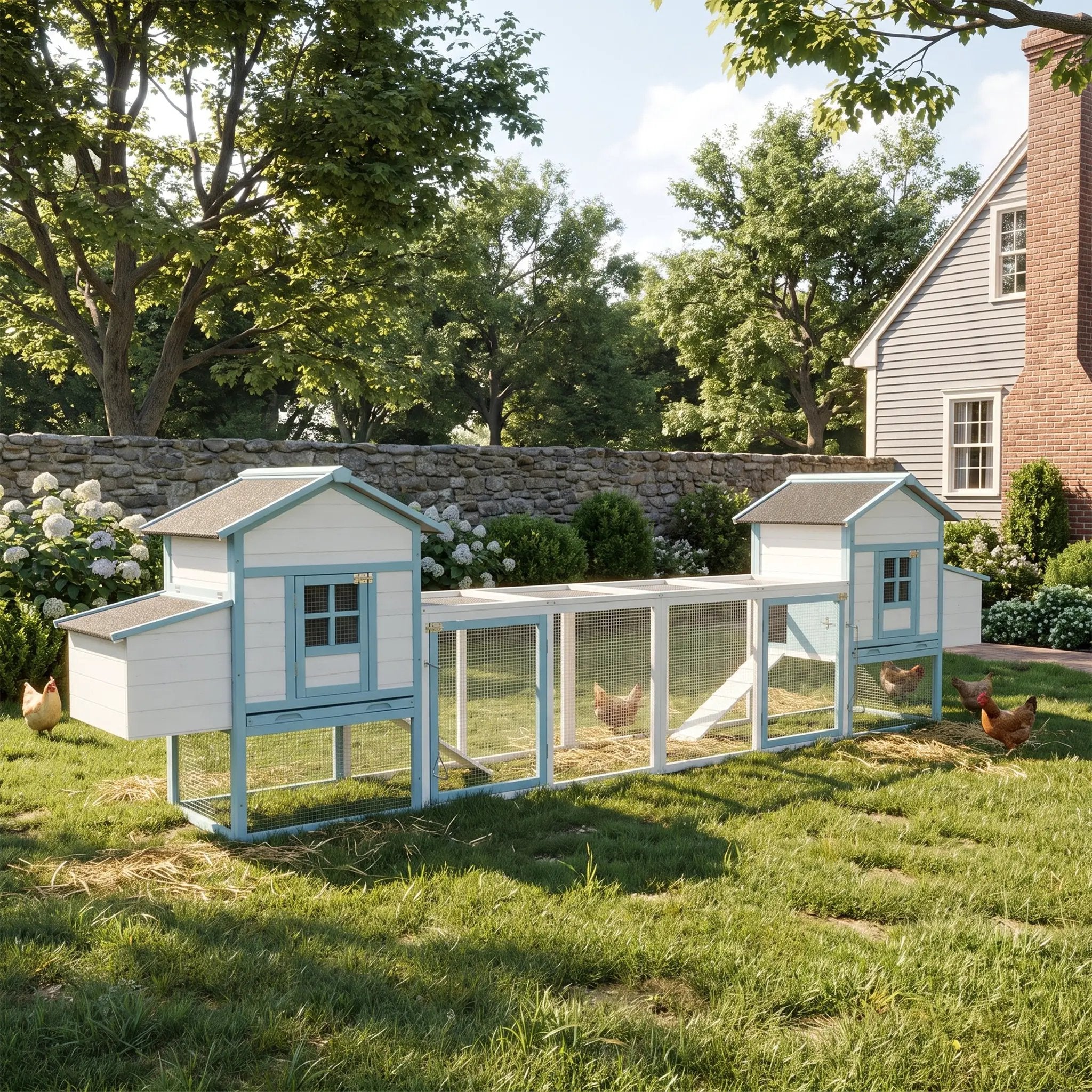 Large Wooden Chicken Coop with Double Nesting Boxes by HouseOfZazla