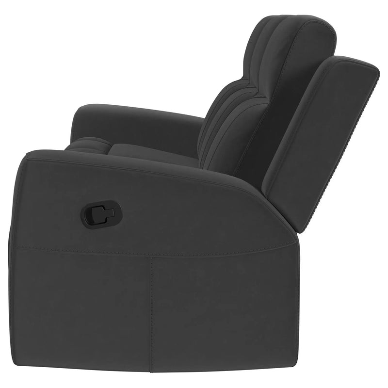 Brentwood Upholstered Motion Reclining Sofa Dark Charcoal by Unique Piece Furniture
