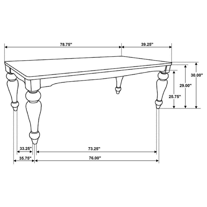 Kavita - Dining Table With Turned Leg - Brown by HouseOfZazla