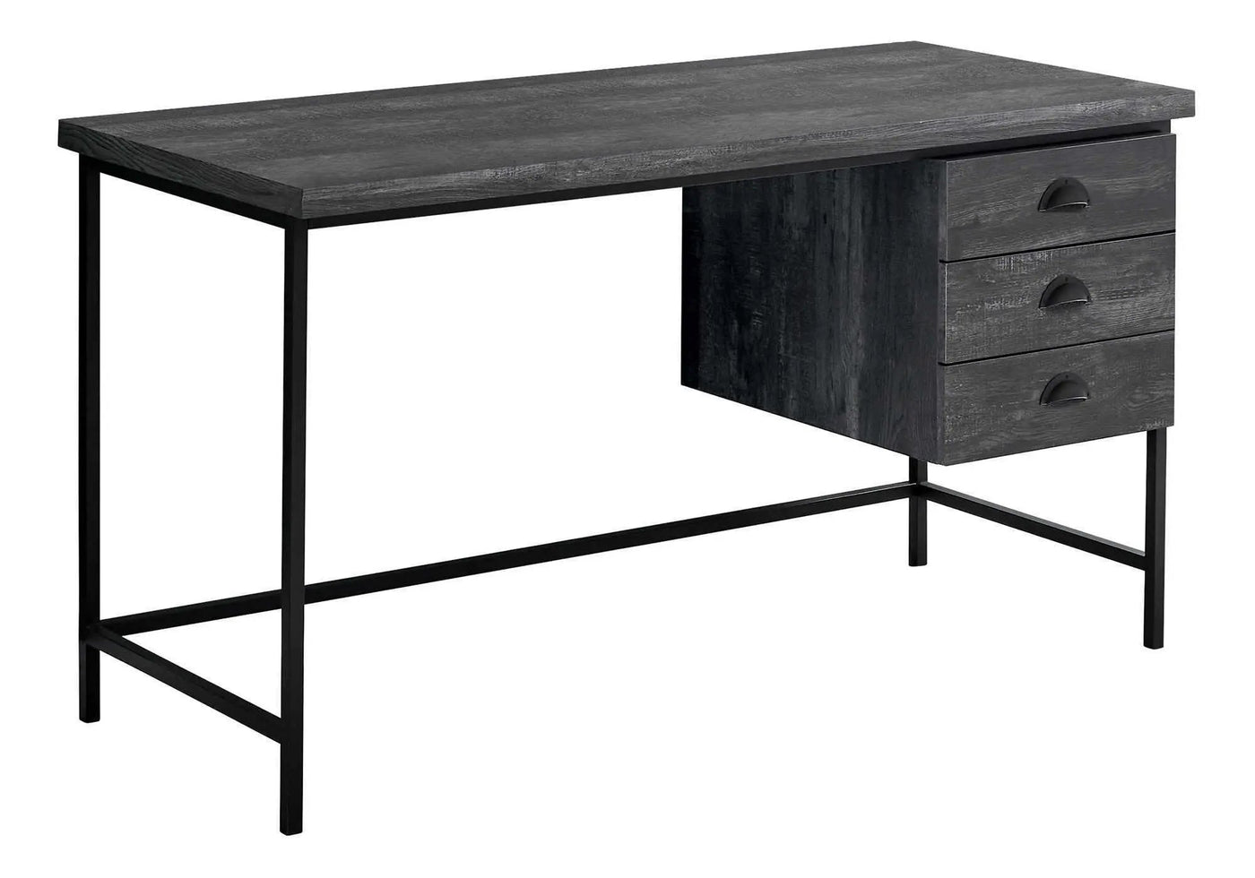 Computer Desk For Home Office, Laptop, 3 Storage Drawers, Contemporary & Modern by HouseOfZazla