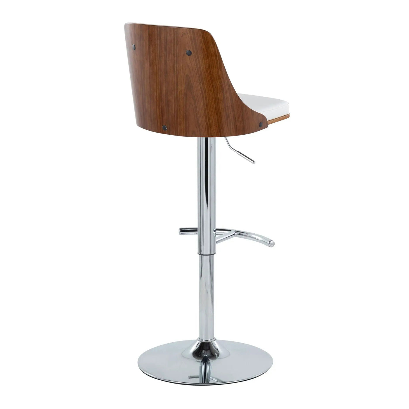 Gianna - Mid Century Modern Adjustable Barstool With Swivel With Rounded T Footrest (Set of 2) by HouseOfZazla