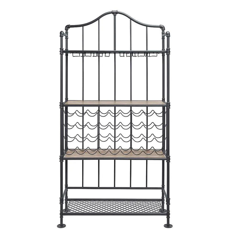 Edina - Wine Rack - Oak & Sandy Black by Unique Piece Furniture