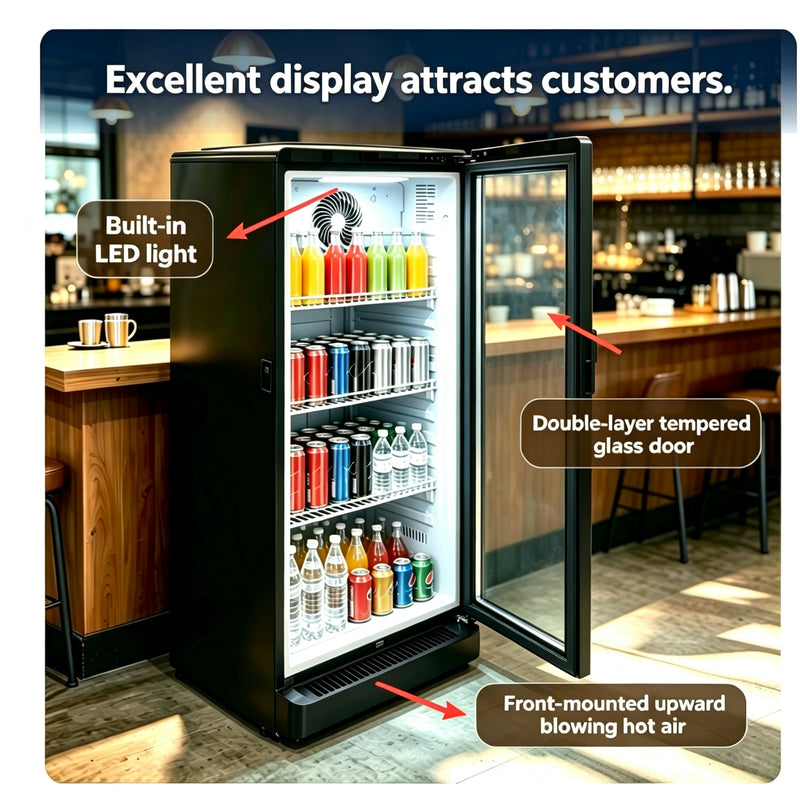 5.7 Cu.Ft Commercial Beverage Cooler with Double Glass Doors, photo 9 of 10