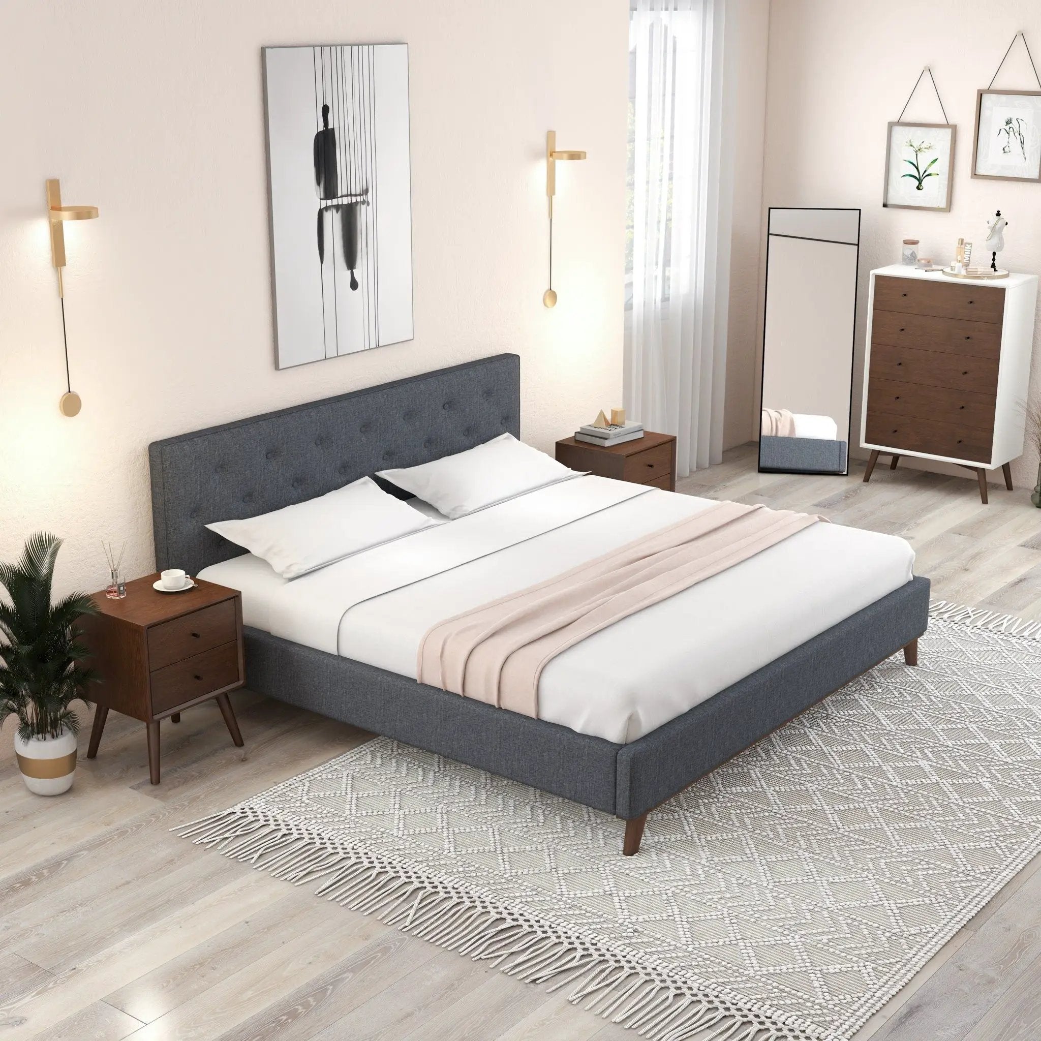 Graceville - Elegant Design Platform Bed by Unique Piece Furniture