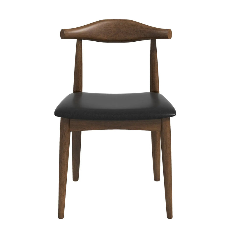 Destiny - Dining Chairs (Set of 2) - Black / Dark Brown by HouseOfZazla