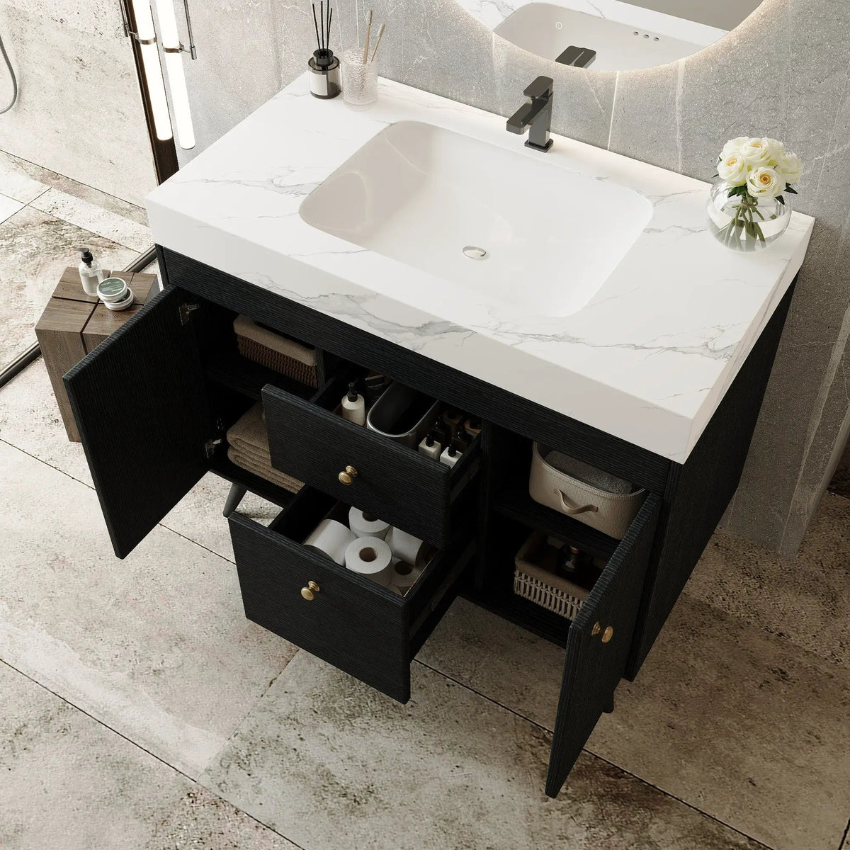 36" Modern Freestanding Bathroom Vanity by HouseOfZazla