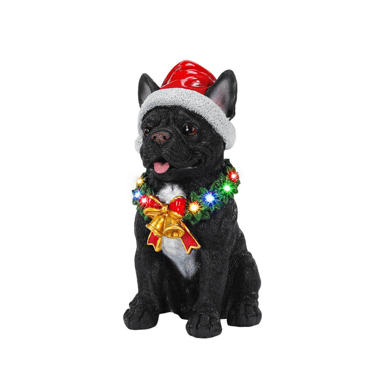 Lighted Christmas French Bulldog Statue, photo 9 of 10
