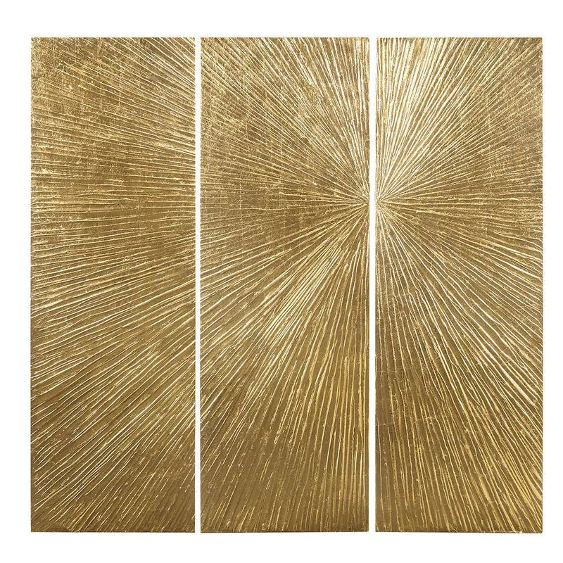 Lumina Aurea™ — Signature Sunburst Hand-Painted Triptych by HouseOfZazla