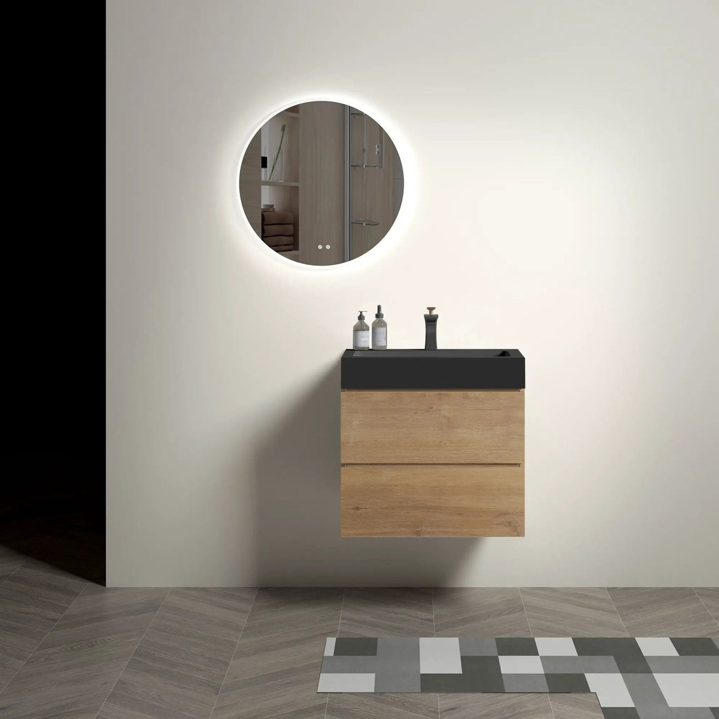 Alice Natural Oak Bathroom Vanity With Sink by HouseOfZazla