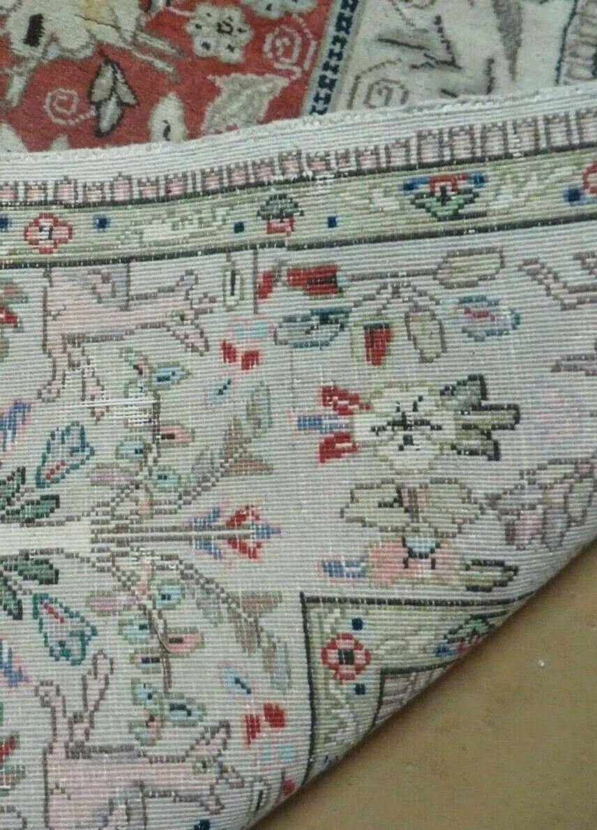 6' X 9' Vintage Handmade India Oriental Floral Wool Rug Hunting Bird Deer Nice by Jewel Rugs