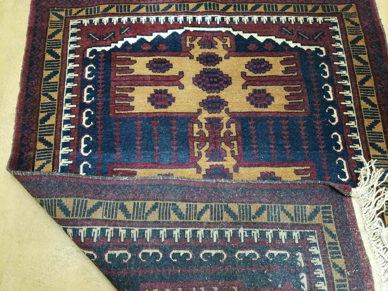 3' X 4' Vintage Handmade Balouchi Balouch Tribal Wool Rug Nice by Jewel Rugs