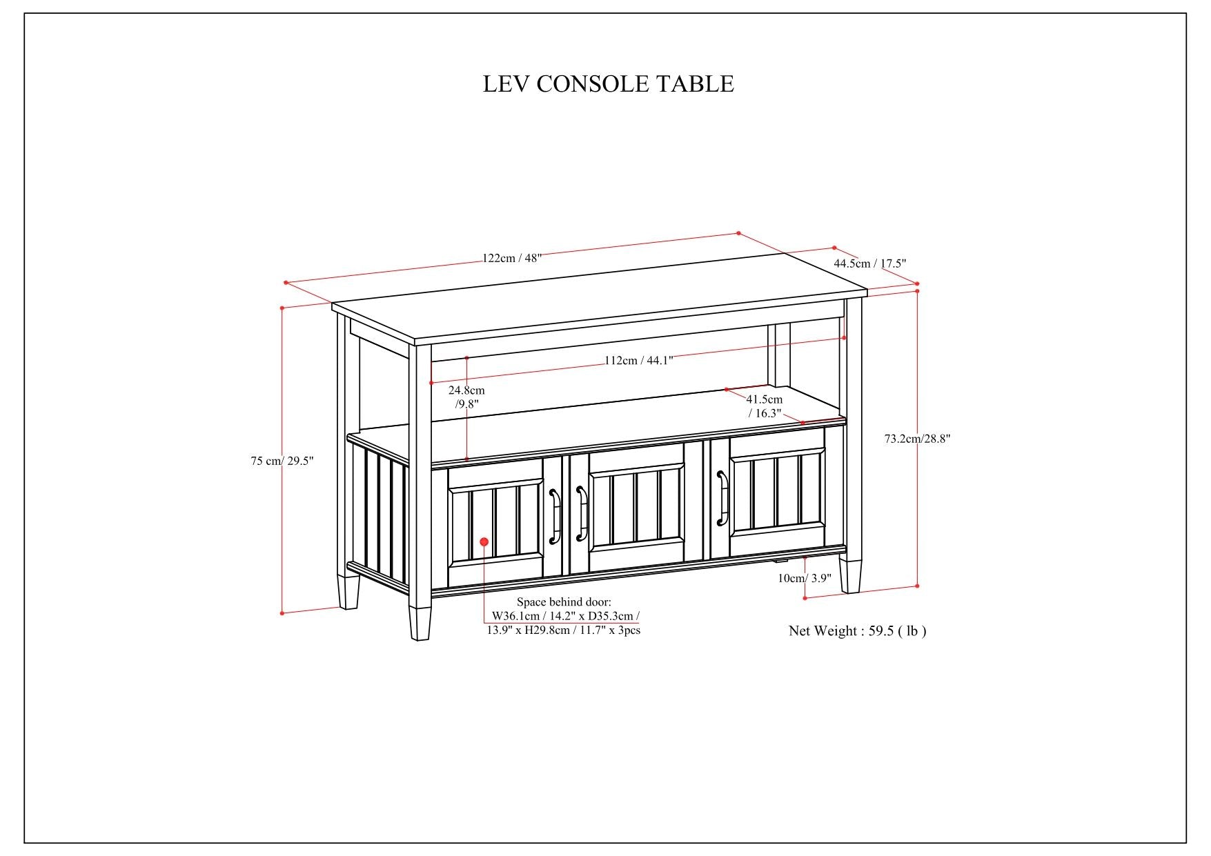 Lev - Console Table - Smoky Brown by HouseOfZazla