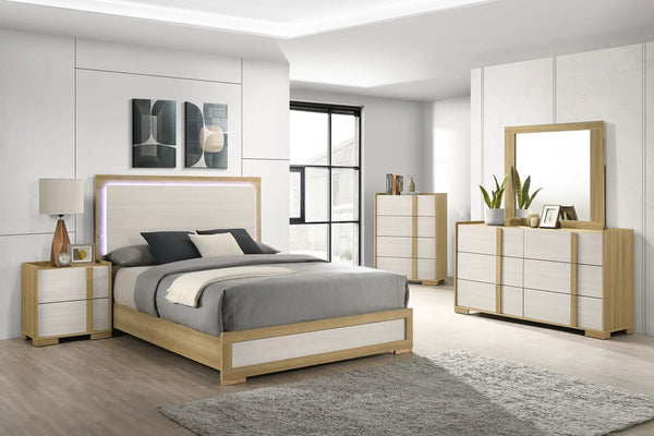 Hyland 5-piece Eastern King Bedroom Set Natural
