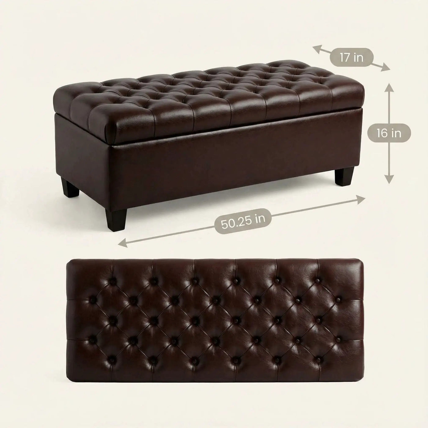 Storage Ottoman Bench With Safety Hinges by HouseOfZazla